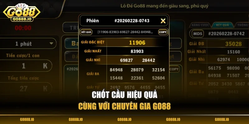 Chốt cầu hiệu quả cùng với chuyên gia Go88
