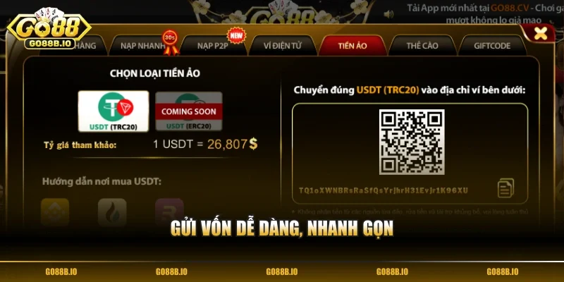 Gửi vốn dễ dàng, nhanh gọn